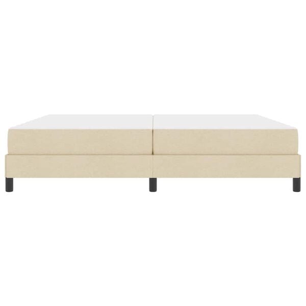 vidaXL Postel s boxspringem s matrac&iacute; Kr&eacute;mov&aacute; 200 x 200 cm textil