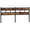 vidaXL Čelo postele kouřov&yacute; dub 180 cm železo a kompozitn&iacute; dřevo