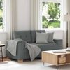 vidaXL Loveseat Sofa Dark Grey 160x77x82 cm Fabric
