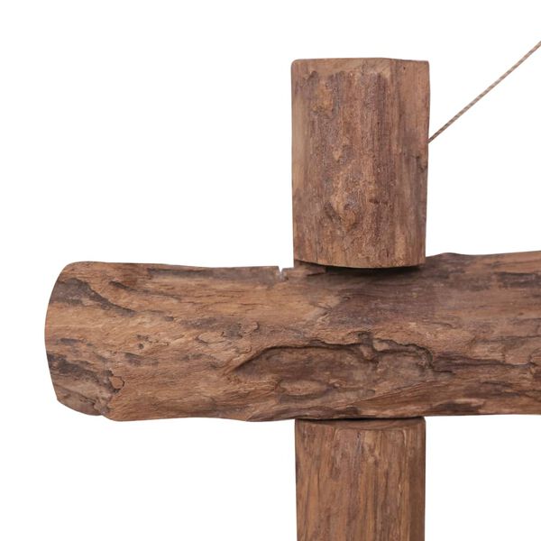 vidaXL Zrcadlo z pol&iacute;nek př&iacute;rodn&iacute; 70 x 70 cm recyklovan&eacute; teakov&eacute; dřevo