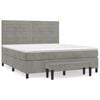 vidaXL Box spring postel s matrac&iacute; světle &scaron;ed&aacute; 160x200 cm samet