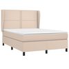 vidaXL Box spring postel s matrac&iacute; cappuccino 140x190 cm uměl&aacute; kůže