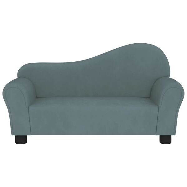 vidaXL Dětsk&aacute; pohovka modr&aacute; samet