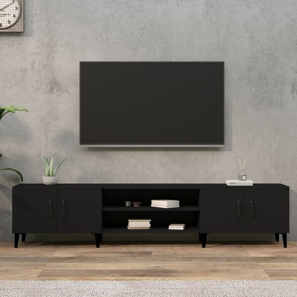 vidaXL TV skříňka černá 180 x 31,5 x 40 cm kompozitní dřevo