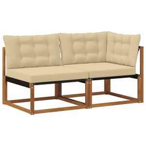 vidaXL Venkovn&iacute; prostředn&iacute; a rohov&aacute; pohovka s pol&scaron;t&aacute;řem 7 Kus Př&iacute;rodn&iacute;