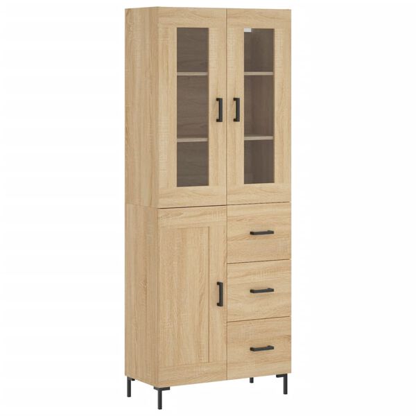 vidaXL Skř&iacute;ň highboard dub sonoma 69,5 x 34 x 180 cm kompozitn&iacute; dřevo