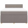 vidaXL Box spring postel s matrac&iacute; taupe 160x200 cm textil