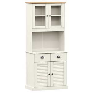 vidaXL Př&iacute;born&iacute;k VIGO b&iacute;l&yacute; 78 x 40 x 175 cm masivn&iacute; borov&eacute; dřevo