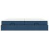 vidaXL R&aacute;m postele s matrac&iacute; s matrac&iacute; 2 pcs Modr&aacute; textil
