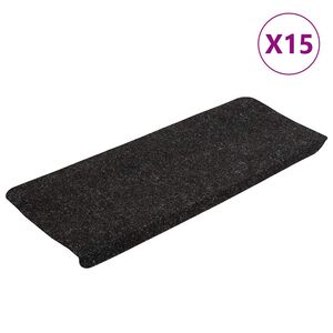 vidaXL Samolepic&iacute; n&aacute;&scaron;lapy na schody 15 ks 65x24,5x3,5 cm antracitov&eacute;