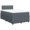 vidaXL Box spring postel s matrac&iacute; tmavě &scaron;ed&aacute; 120 x 200 cm samet