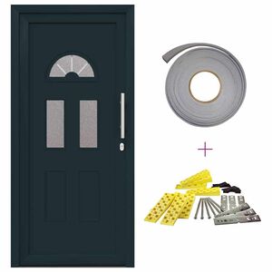 vidaXL Vchodov&eacute; dveře b&iacute;l&eacute; 98 x 208 cm