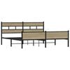 vidaXL Kovový rám postele bez matrace dub sonoma 193 x 203 cm