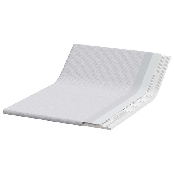 vidaXL Topper na matraci B&iacute;l&aacute; 140 x 190 cm Jacquardov&aacute; tkanina