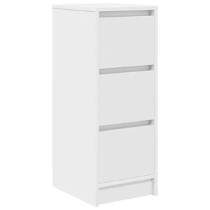 vidaXL Př&iacute;born&iacute;k b&iacute;l&yacute; 29,5x34x76 cm Dřevěn&aacute; konstrukce