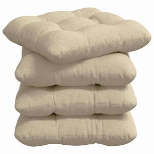 vidaXL Pol&scaron;t&aacute;ře na sedadla 4 ks Textil Kr&eacute;mov&aacute; 40 x 40 x 12 cm