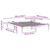 vidaXL R&aacute;m postele Voskově hněd&aacute; 200 x 200 cm Masivn&iacute; borov&eacute; dřevo