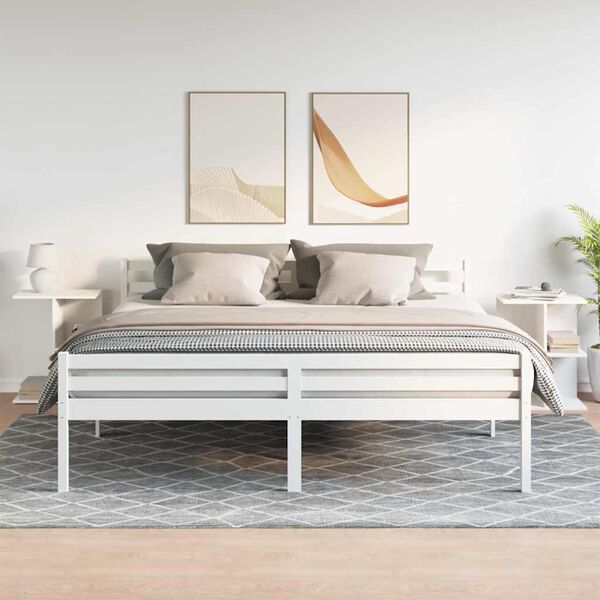 vidaXL Nočn&iacute; stolky 2 ks b&iacute;l&yacute; 46,5x29x61 cm kompozitn&iacute; dřevo