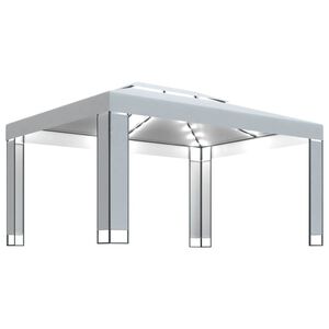 vidaXL Alt&aacute;n se světeln&yacute;mi LED řetězy b&iacute;l&yacute; 3 x 4 m