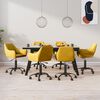 vidaXL Otočn&eacute; j&iacute;deln&iacute; židle 6 ks hořčicově žlut&eacute; samet