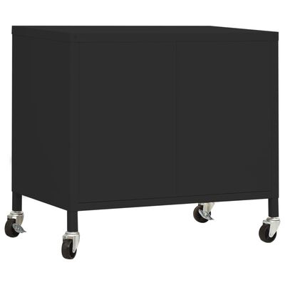 vidaXL Úložná skříň černá 60 x 35 x 56 cm ocel