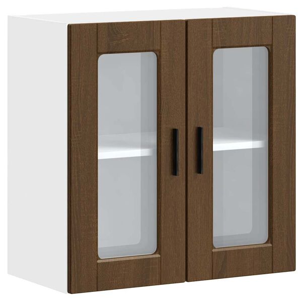 vidaXL Kuchyňsk&aacute; n&aacute;stěnn&aacute; skř&iacute;ňka se skleněn&yacute;mi dv&iacute;řky "Porto"