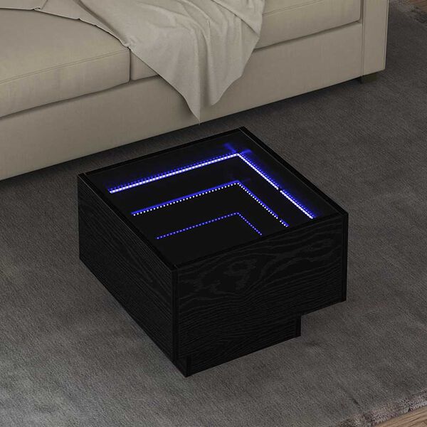 vidaXL Konferenčn&iacute; stolek Čern&yacute; dub 40 x 40 x 30 cm Kompozitn&iacute; dřevo