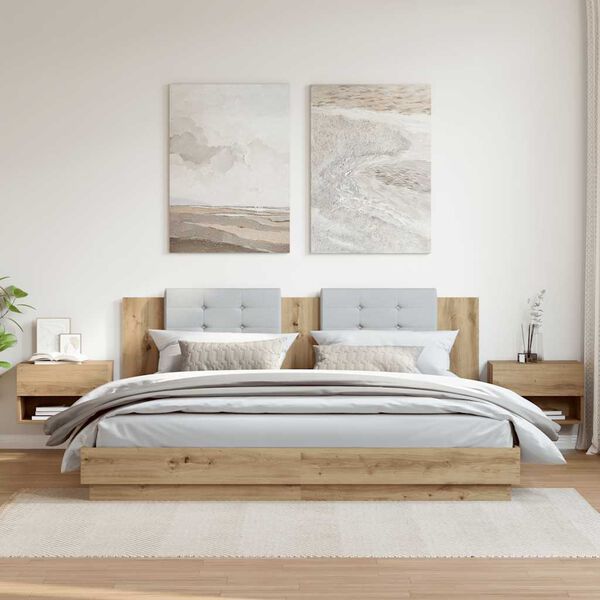 vidaXL N&aacute;stěnn&eacute; nočn&iacute; stolky 2 ks dub artisan