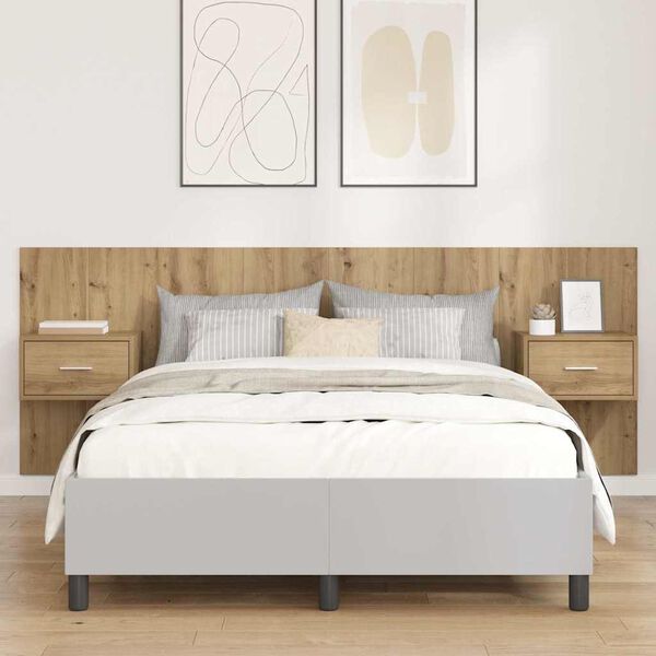 vidaXL Hlavov&aacute; č&aacute;st s kabinetem 3 pcs Artisanov&yacute; dub kompozitn&iacute; dřevo