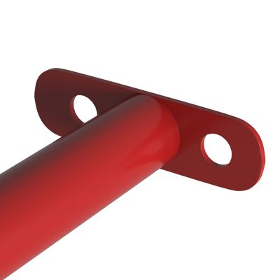 vidaXL Hrazdové tyče 2 ks 125 cm ocelové červené