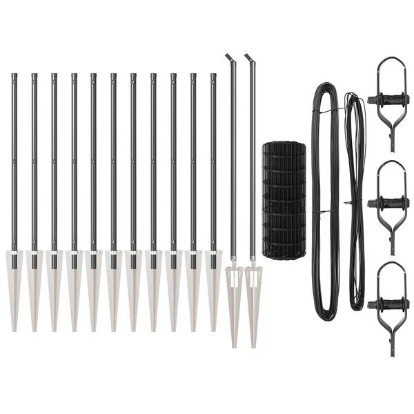 vidaXL Plot s sloupkem &Scaron;ed&aacute; 1 x 25 m Ocel a PVC