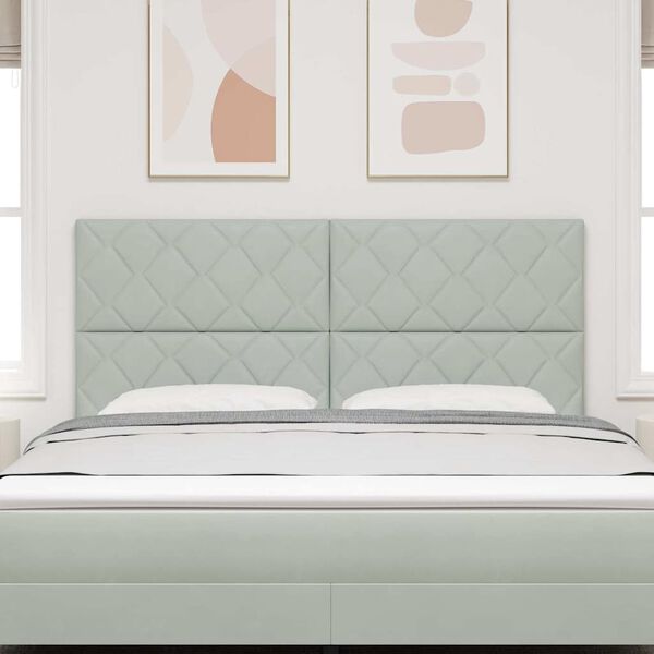 vidaXL Čelo postele Světle &scaron;ed&aacute; 180 cm samet