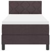 vidaXL Postel s boxspringem s matrac&iacute; Tmavě hněd&aacute; 80 x 200 cm textil