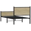vidaXL Kovový rám postele bez matrace dub sonoma 107 x 203 cm