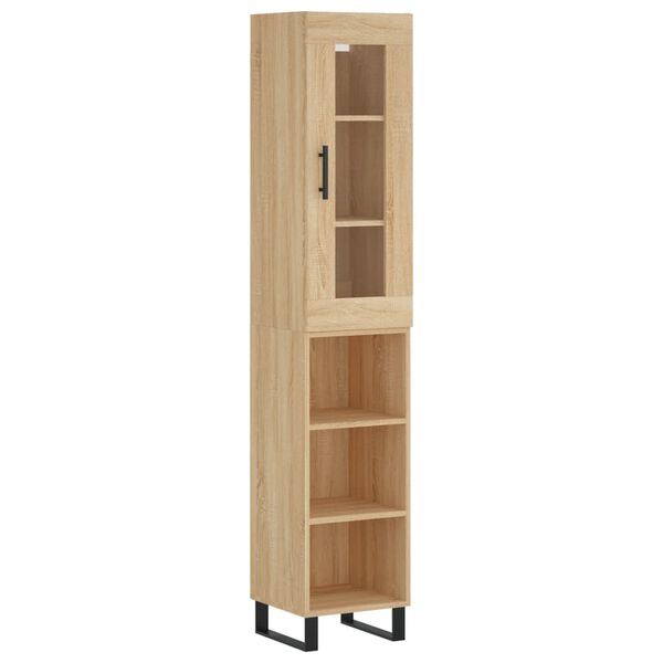 vidaXL Skříň highboard dub sonoma 34,5 x 34 x 180 cm kompozitní dřevo