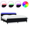 vidaXL Box spring postel s matrac&iacute; a LED čern&aacute; 200x220 cm samet
