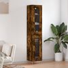 vidaXL Skř&iacute;ň highboard kouřov&yacute; dub 34,5 x 34 x 180 cm kompozitn&iacute; dřevo