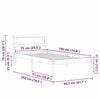 vidaXL R&aacute;m postele s čelo Hněd&aacute; 75 x 190 cm Masivn&iacute; borov&eacute; dřevo