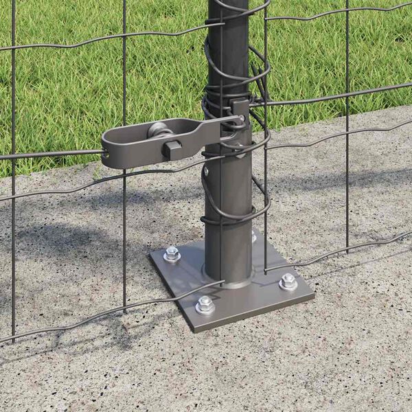 vidaXL Plot s sloupkem &Scaron;ed&aacute; 1 x 25 m Ocel a PVC