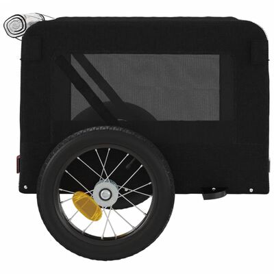vidaXL Vozík za kolo pro psa černý oxfordská tkanina a železo