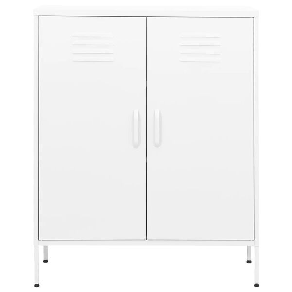 vidaXL Úložná skříň bílá 80 x 35 x 101,5 cm ocel
