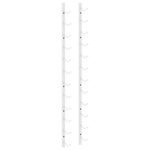 vidaXL N&aacute;stěnn&yacute; stojan na v&iacute;no na 12 lahv&iacute; b&iacute;l&yacute; železo