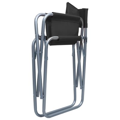 vidaXL Režisérské židle 2 ks ocel černé