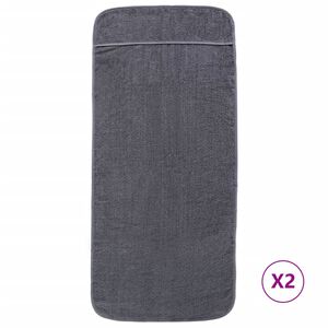 vidaXL Pl&aacute;žov&eacute; osu&scaron;ky 2 ks antracitov&eacute; 75 x 200 cm textil 400 GSM