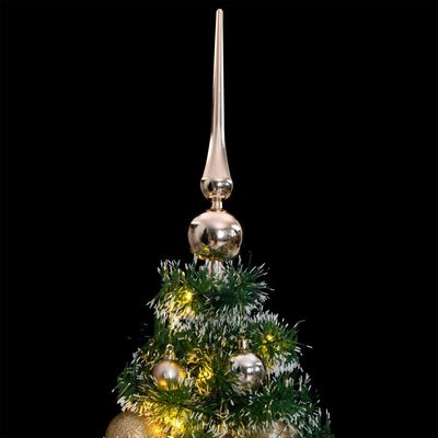 vidaXL Umělý vánoční stromek se 150 LED a sadou koulí zasněžený 120 cm