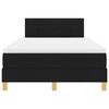 vidaXL Postel s boxspringem s matrac&iacute; s čelo Čern&aacute; 120 x 190 cm textil