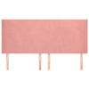 vidaXL Čelo postele typu u&scaron;&aacute;k růžov&eacute; 163x16x118/128 cm samet