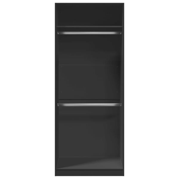 vidaXL &Scaron;atn&iacute; skř&iacute;ň čern&aacute; 80 x 50 x 200 cm kompozitn&iacute; dřevo