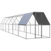 vidaXL Venkovn&iacute; klec pro kuřata 2 x 12 x 2 m pozinkovan&aacute; ocel