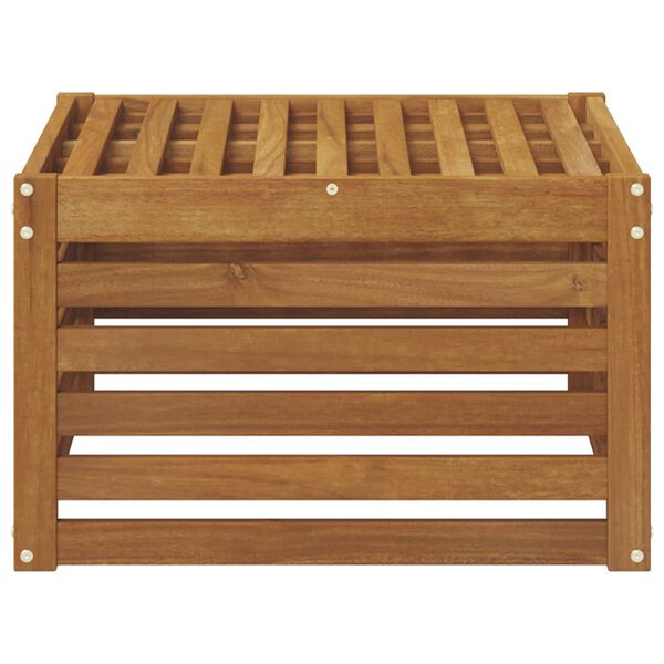 vidaXL Venkovn&iacute; podnožka Masivn&iacute; ak&aacute;tov&eacute; dřevo Př&iacute;rodn&iacute;